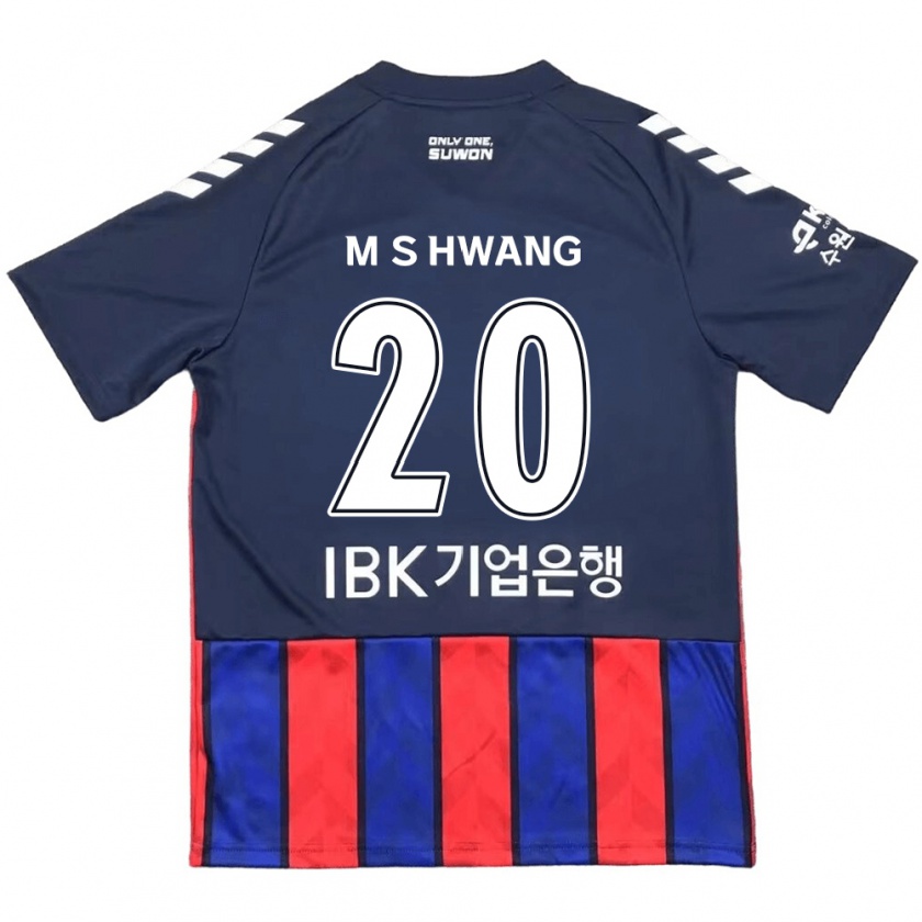 Kandiny Enfant Maillot Soon-Min Hwang #20 Bleu Rouge Tenues Domicile 2024/25 T-Shirt