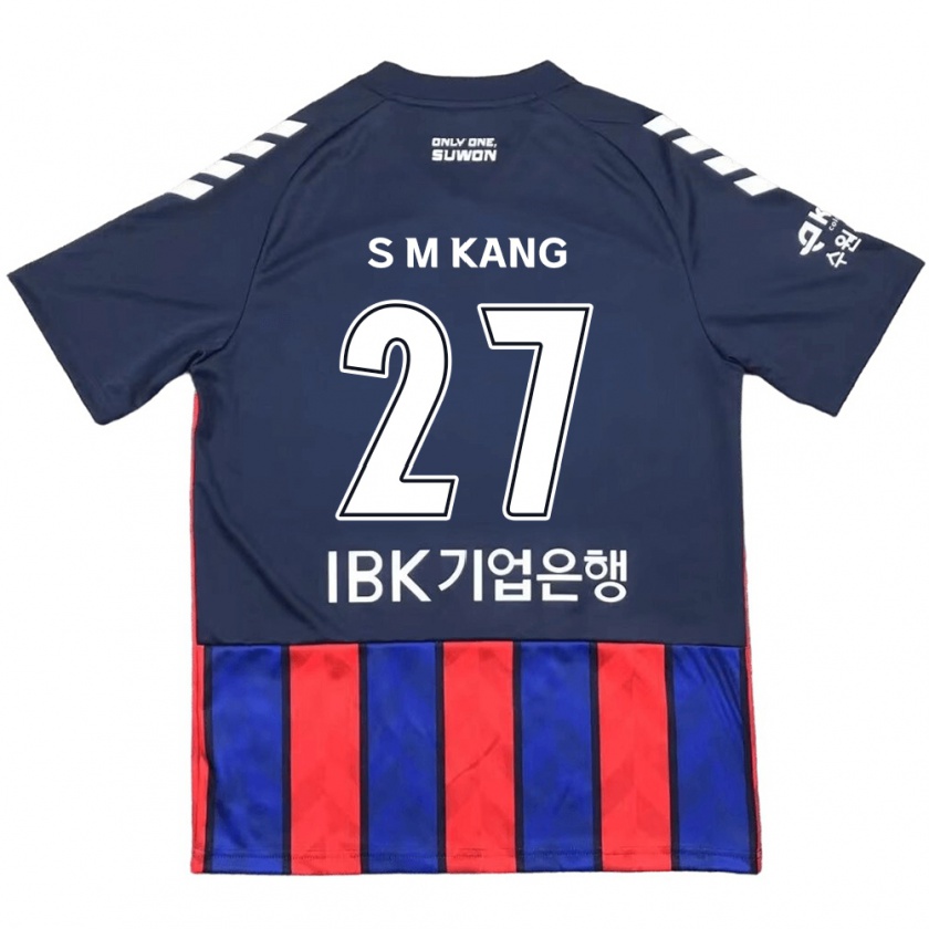 Kandiny Enfant Maillot Min-Sung Kang #27 Bleu Rouge Tenues Domicile 2024/25 T-Shirt