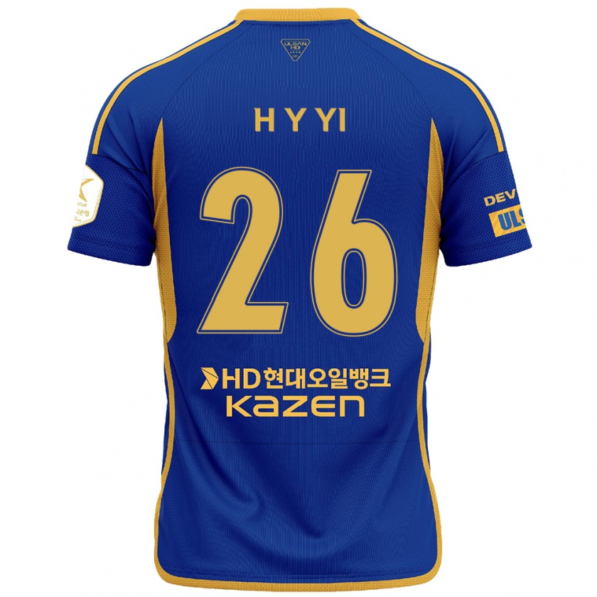 Kandiny Enfant Maillot Yong-Hyeon Yi #26 Bleu Jaune Tenues Domicile 2024/25 T-Shirt