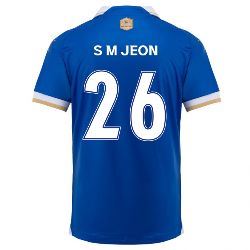 Kandiny Enfant Maillot Min-Seung Jeon #26 Bleu Blanc Tenues Domicile 2024/25 T-Shirt