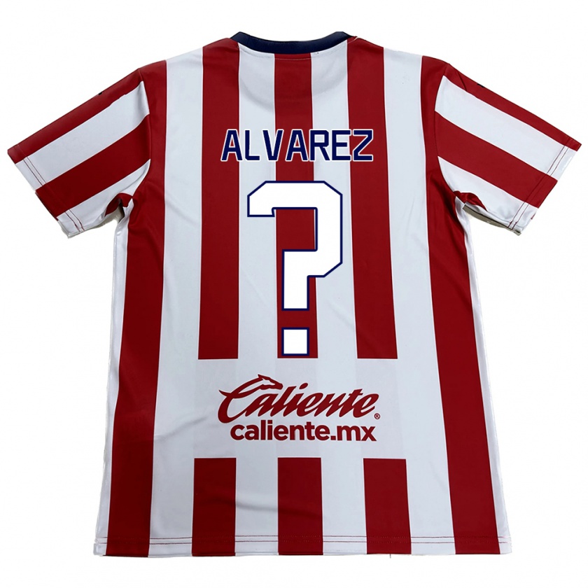 Kandiny Enfant Maillot Sergio Álvarez #0 Rouge Blanc Tenues Domicile 2024/25 T-Shirt