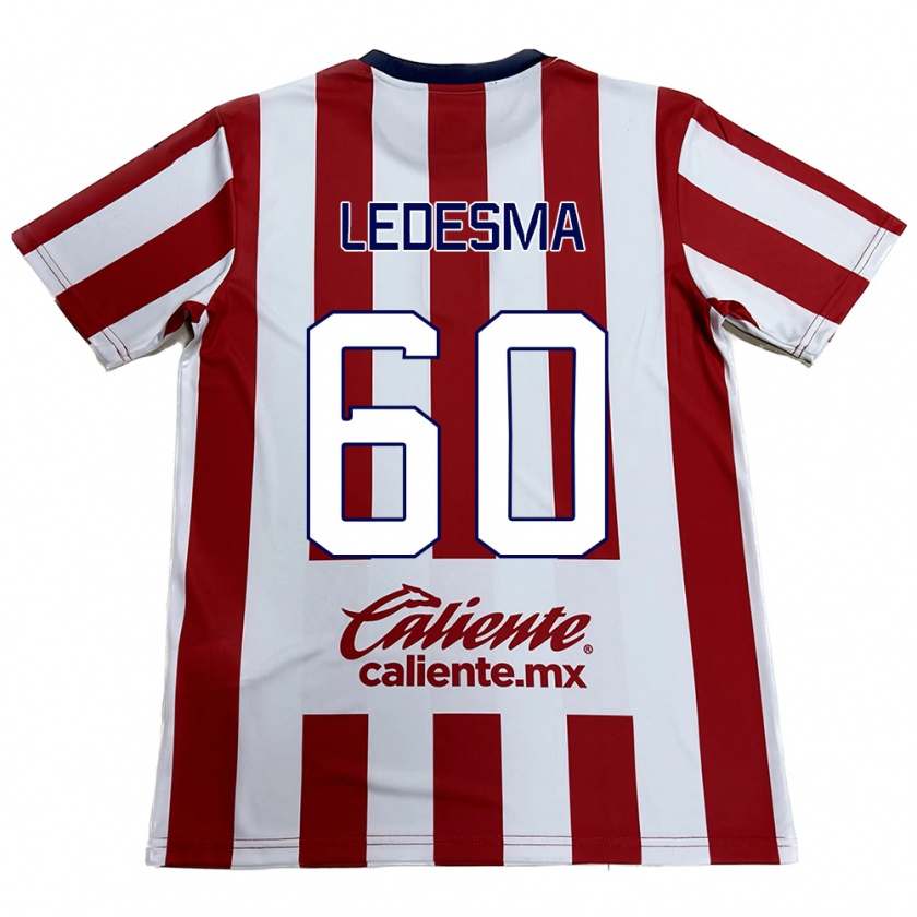 Kandiny Enfant Maillot Luis Ledesma #60 Rouge Blanc Tenues Domicile 2024/25 T-Shirt