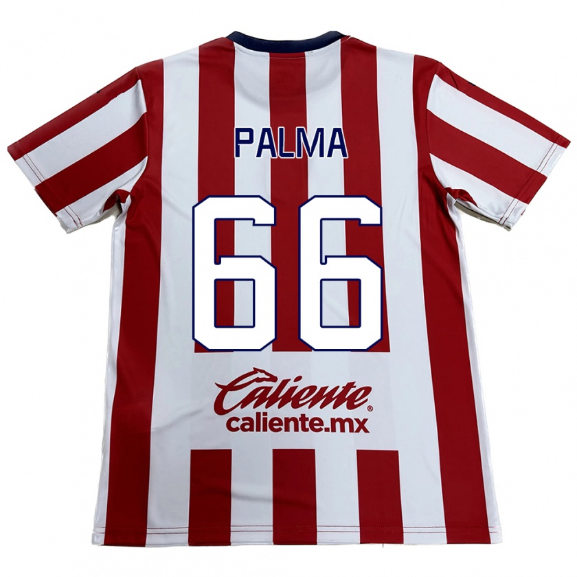 Kandiny Enfant Maillot Arturo Palma #66 Rouge Blanc Tenues Domicile 2024/25 T-Shirt