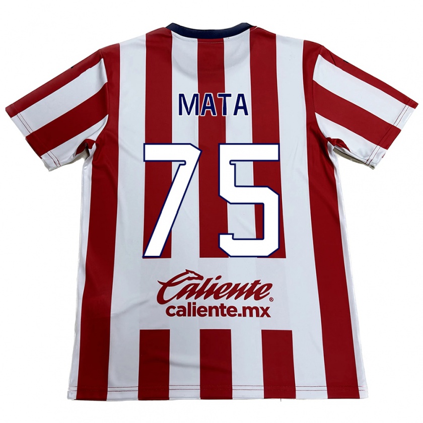 Kandiny Enfant Maillot Hugo Mata #75 Rouge Blanc Tenues Domicile 2024/25 T-Shirt