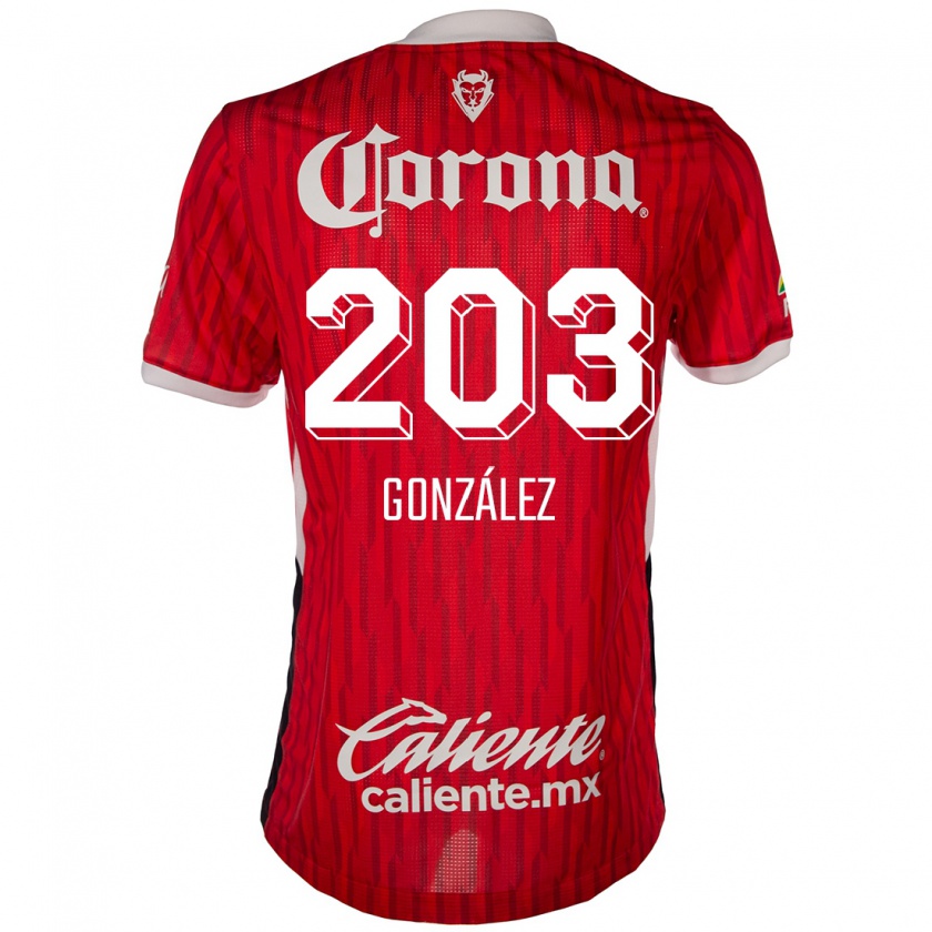 Kandiny Enfant Maillot Luis González #203 Rouge Blanc Tenues Domicile 2024/25 T-Shirt