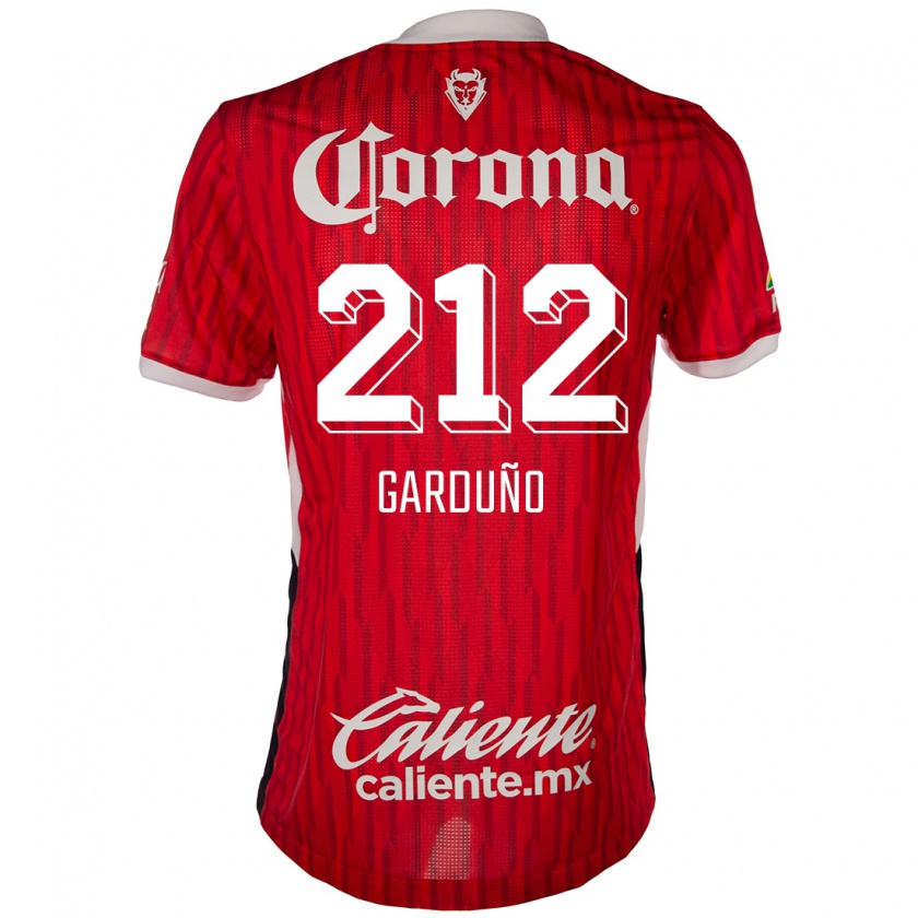 Kandiny Enfant Maillot Carlos Garduño #212 Rouge Blanc Tenues Domicile 2024/25 T-Shirt