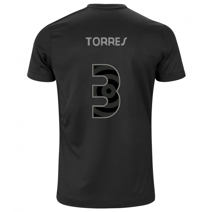 Kandiny Enfant Maillot Félix Torres #3 Noir Tenues Extérieur 2024/25 T-Shirt