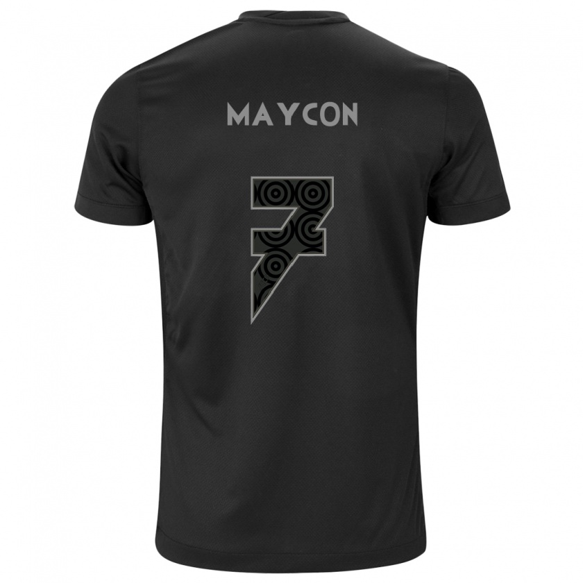 Kandiny Enfant Maillot Maycon #7 Noir Tenues Extérieur 2024/25 T-Shirt