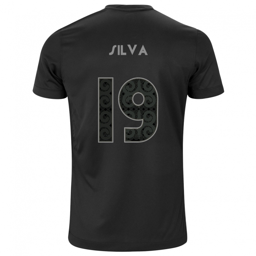 Kandiny Enfant Maillot Gustavo Silva #19 Noir Tenues Extérieur 2024/25 T-Shirt