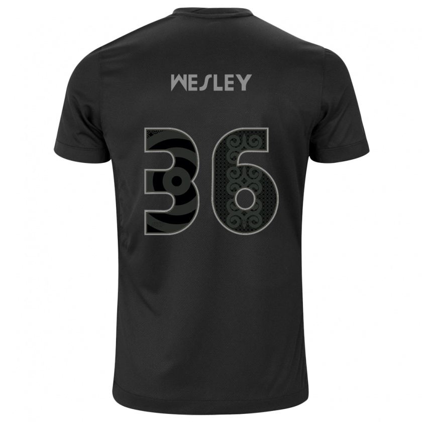 Kandiny Enfant Maillot Wesley #36 Noir Tenues Extérieur 2024/25 T-Shirt