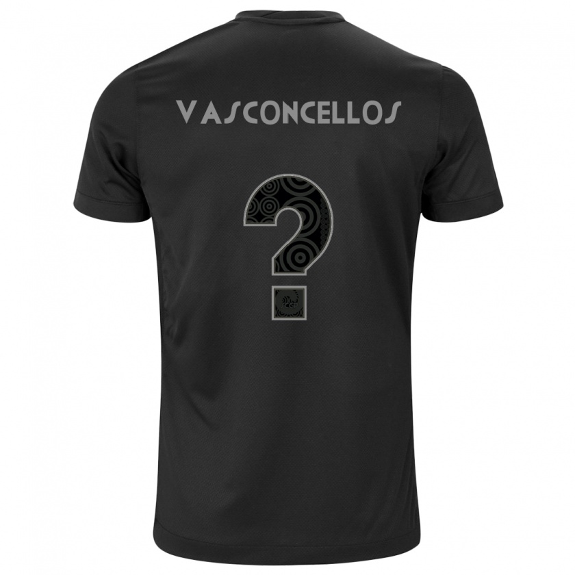 Kandiny Enfant Maillot Cauã Vasconcellos #0 Noir Tenues Extérieur 2024/25 T-Shirt