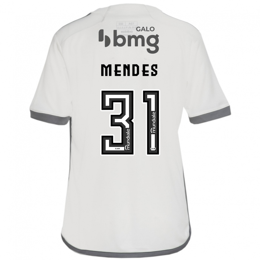 Kandiny Enfant Maillot Matheus Mendes #31 Blanc Cassé Tenues Extérieur 2024/25 T-Shirt