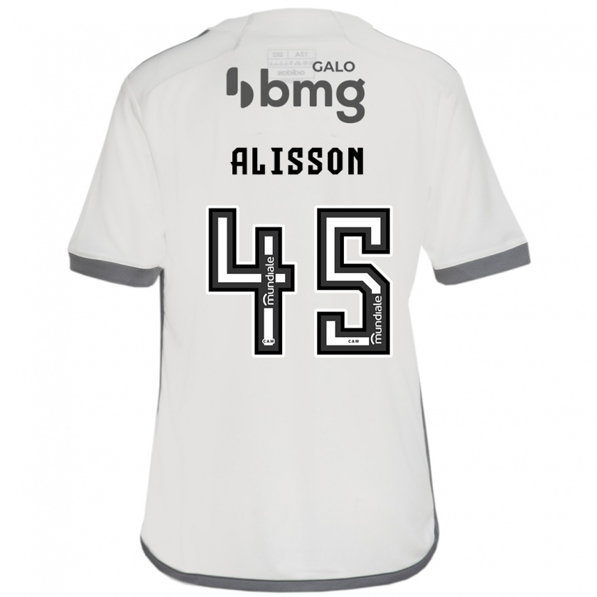 Kandiny Enfant Maillot Alisson #45 Blanc Cassé Tenues Extérieur 2024/25 T-Shirt