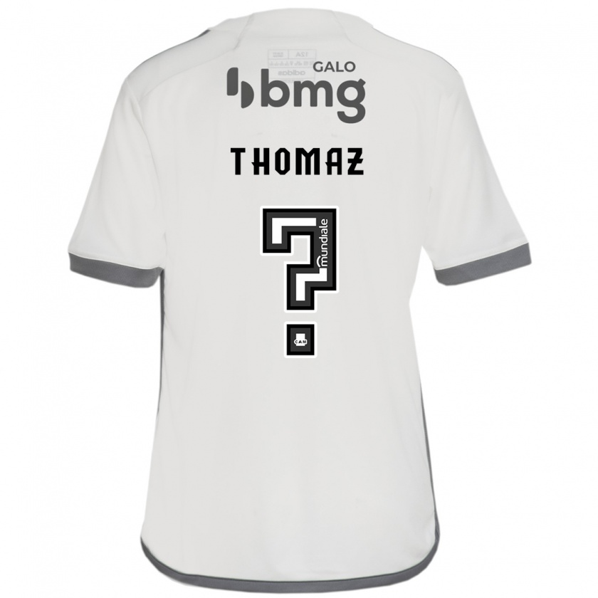 Kandiny Enfant Maillot Thomaz #0 Blanc Cassé Tenues Extérieur 2024/25 T-Shirt