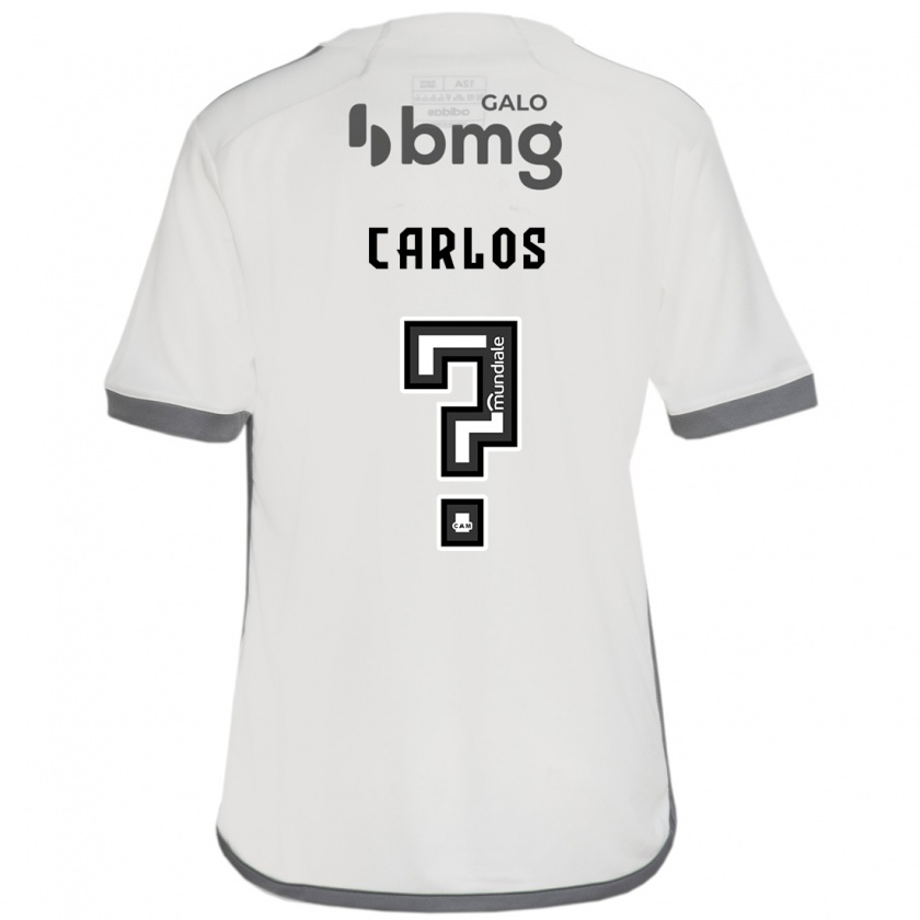 Kandiny Enfant Maillot Luiz Carlos #0 Blanc Cassé Tenues Extérieur 2024/25 T-Shirt