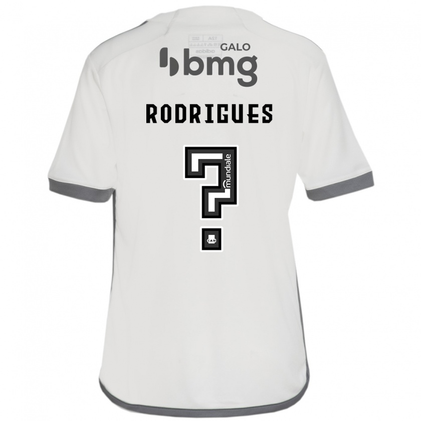 Kandiny Enfant Maillot Vinicius Rodrigues #0 Blanc Cassé Tenues Extérieur 2024/25 T-Shirt