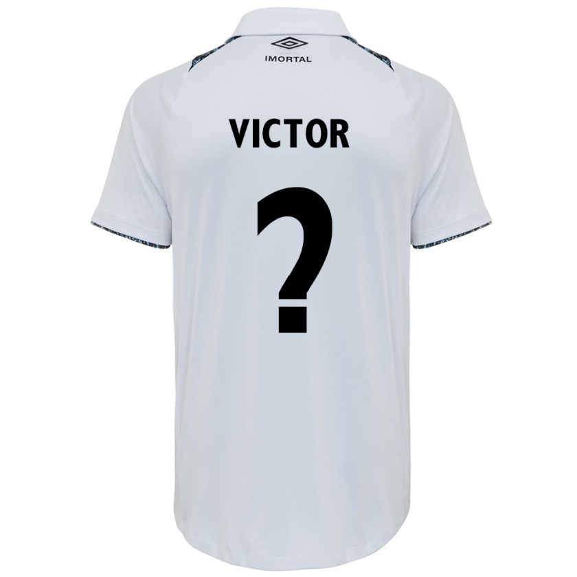 Kandiny Enfant Maillot João Victor Castelo #0 Blanc Bleu Tenues Extérieur 2024/25 T-Shirt