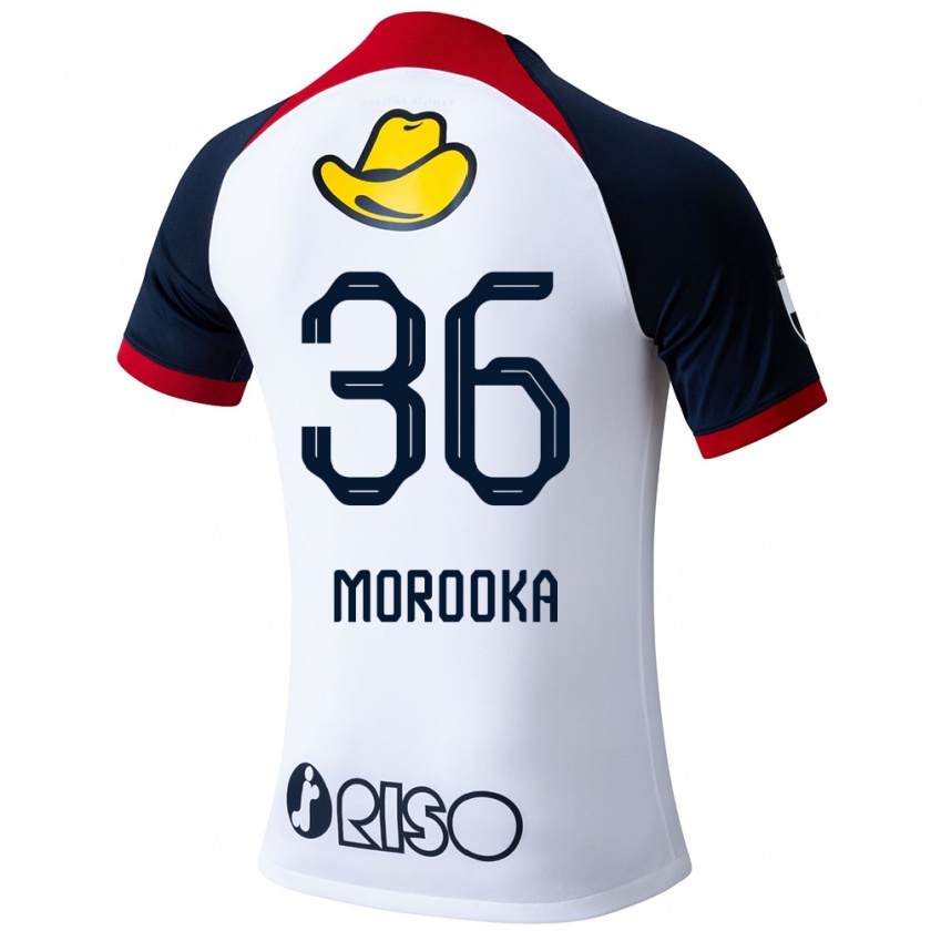 Kandiny Enfant Maillot Shu Morooka #36 Blanc Bleu Rouge Tenues Extérieur 2024/25 T-Shirt