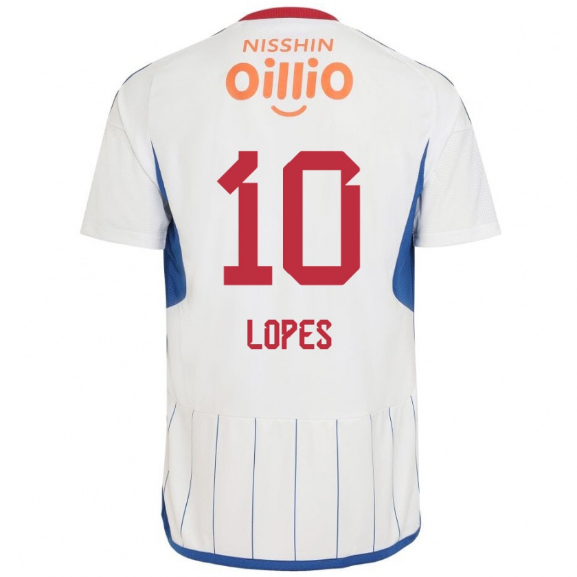 Kandiny Enfant Maillot Anderson Lopes #10 Blanc Bleu Rouge Tenues Extérieur 2024/25 T-Shirt