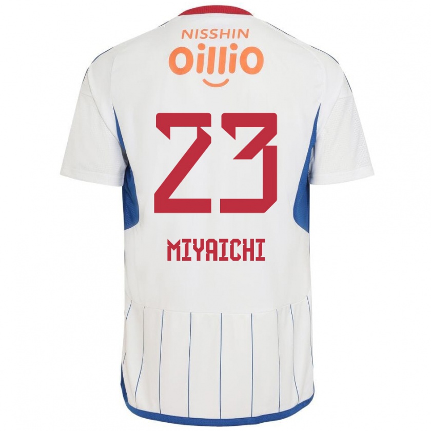 Kandiny Enfant Maillot Ryo Miyaichi #23 Blanc Bleu Rouge Tenues Extérieur 2024/25 T-Shirt