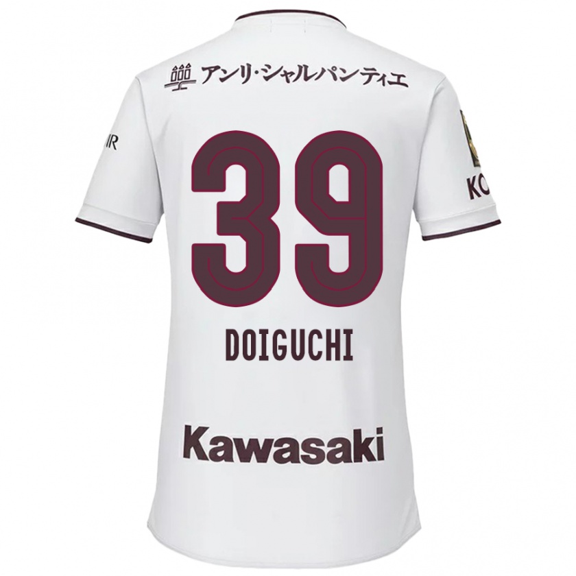 Kandiny Enfant Maillot Ritsu Doiguchi #39 Blanc Rouge Tenues Extérieur 2024/25 T-Shirt