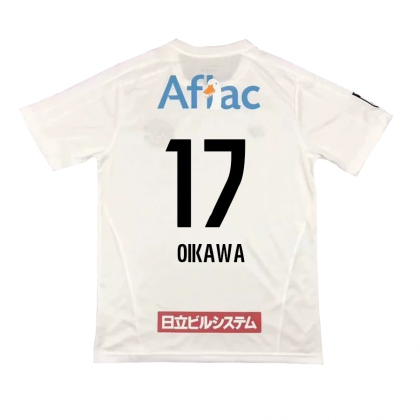 Kandiny Enfant Maillot Koki Oikawa #17 Blanc Noir Tenues Extérieur 2024/25 T-Shirt