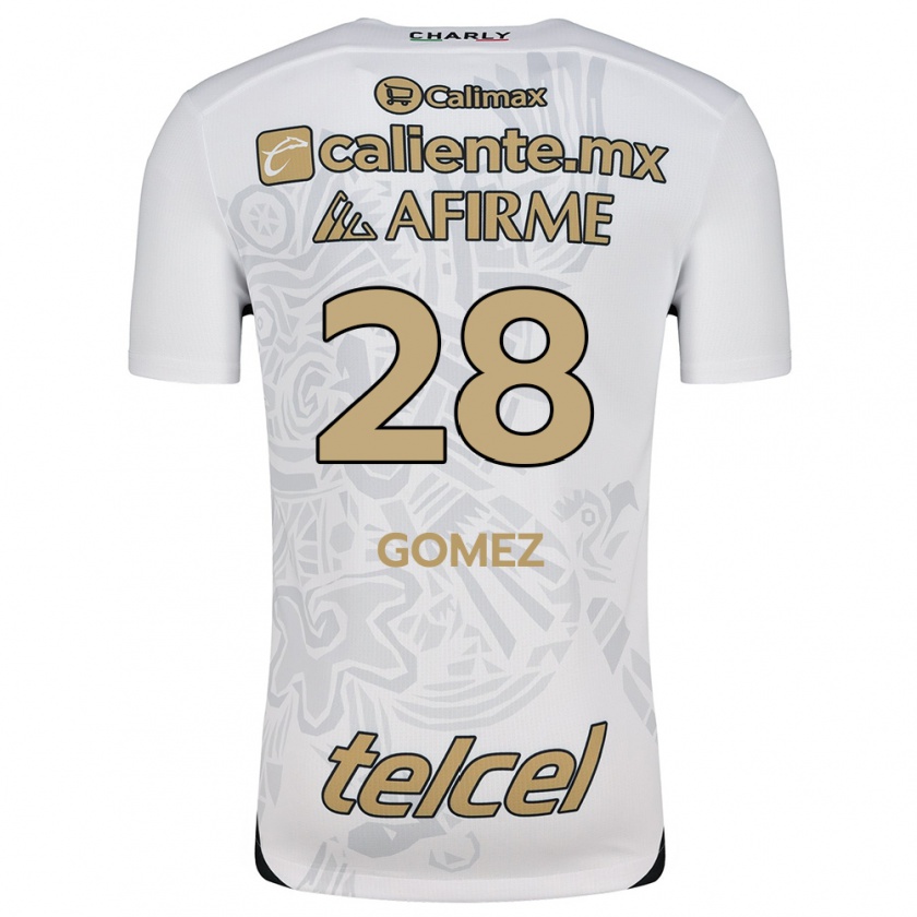 Kandiny Enfant Maillot Alejandro Gómez #28 Blanc Noir Tenues Extérieur 2024/25 T-Shirt