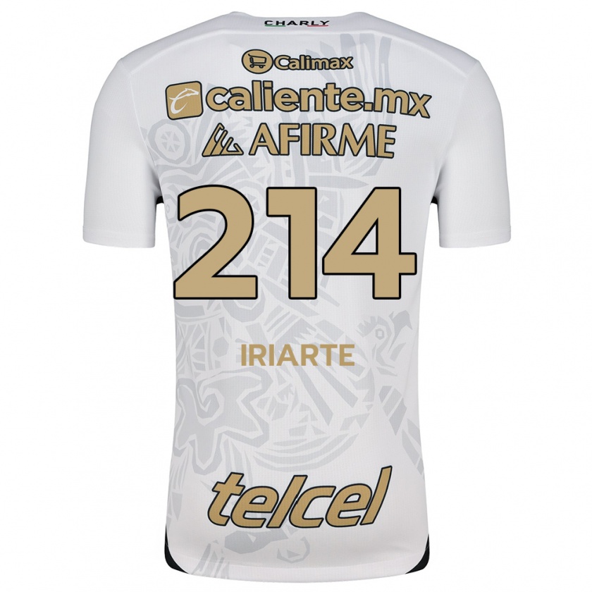 Kandiny Enfant Maillot Oliver Iriarte #214 Blanc Noir Tenues Extérieur 2024/25 T-Shirt