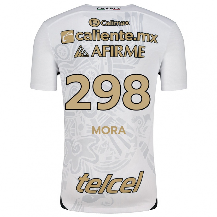 Kandiny Enfant Maillot Gilberto Mora #298 Blanc Noir Tenues Extérieur 2024/25 T-Shirt