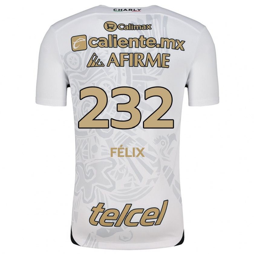 Kandiny Enfant Maillot Erick Félix #232 Blanc Noir Tenues Extérieur 2024/25 T-Shirt