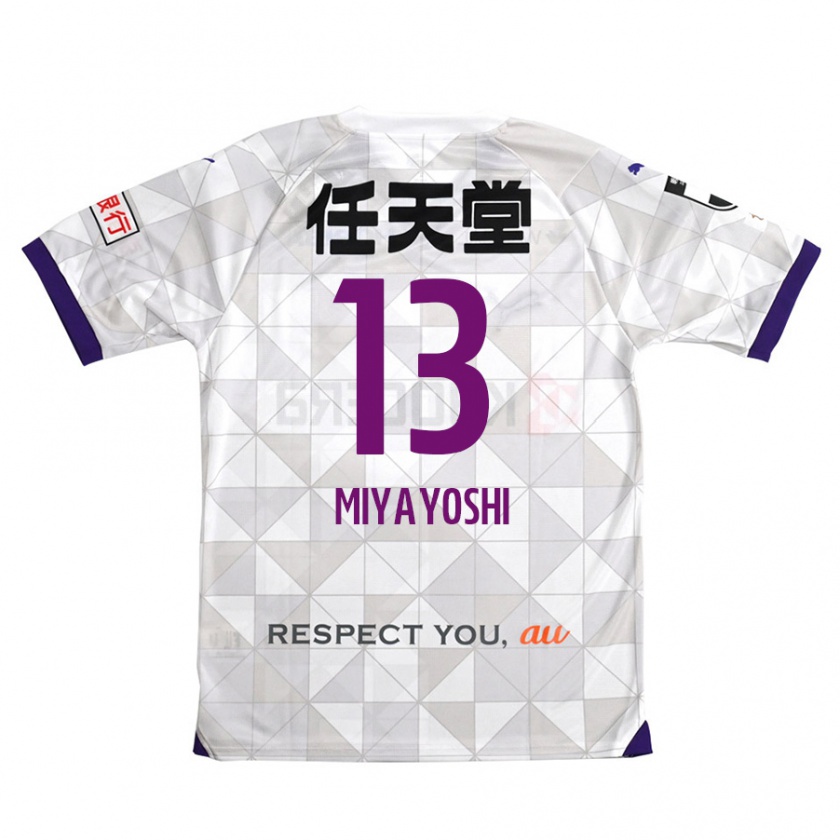 Kandiny Enfant Maillot Takumi Miyayoshi #13 Blanc Violet Tenues Extérieur 2024/25 T-Shirt