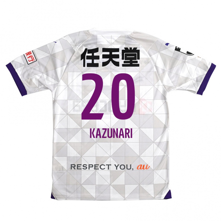 Kandiny Enfant Maillot Kazunari Kita #20 Blanc Violet Tenues Extérieur 2024/25 T-Shirt