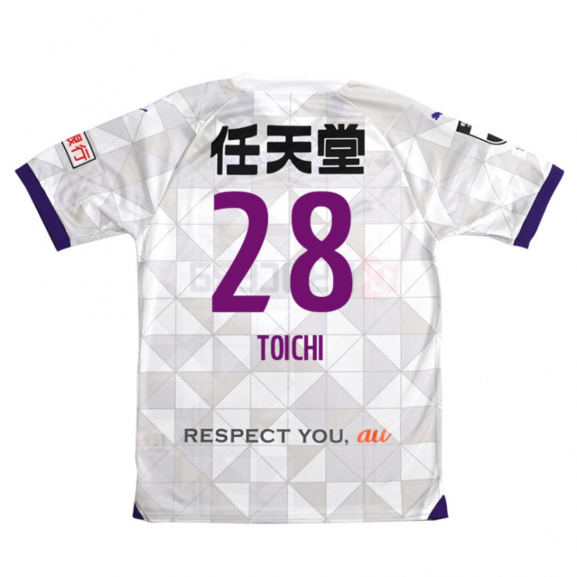 Kandiny Enfant Maillot Toichi Suzuki #28 Blanc Violet Tenues Extérieur 2024/25 T-Shirt