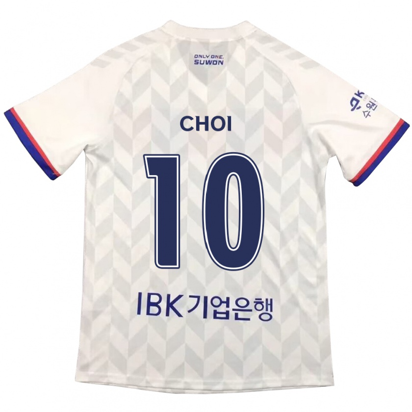 Kandiny Enfant Maillot San Choi #10 Blanc Bleu Tenues Extérieur 2024/25 T-Shirt