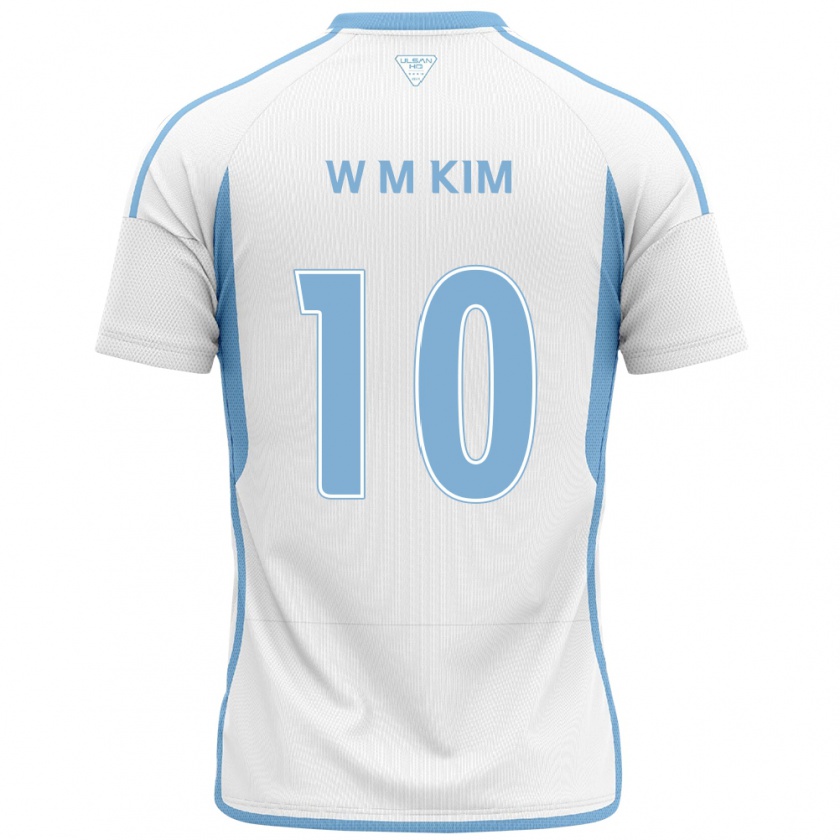 Kandiny Enfant Maillot Min-Woo Kim #10 Blanc Bleu Tenues Extérieur 2024/25 T-Shirt