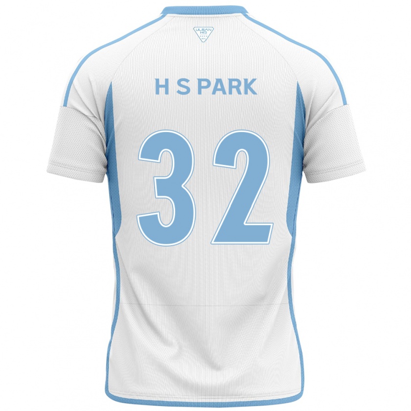 Kandiny Enfant Maillot Sung-Hyun Park #32 Blanc Bleu Tenues Extérieur 2024/25 T-Shirt