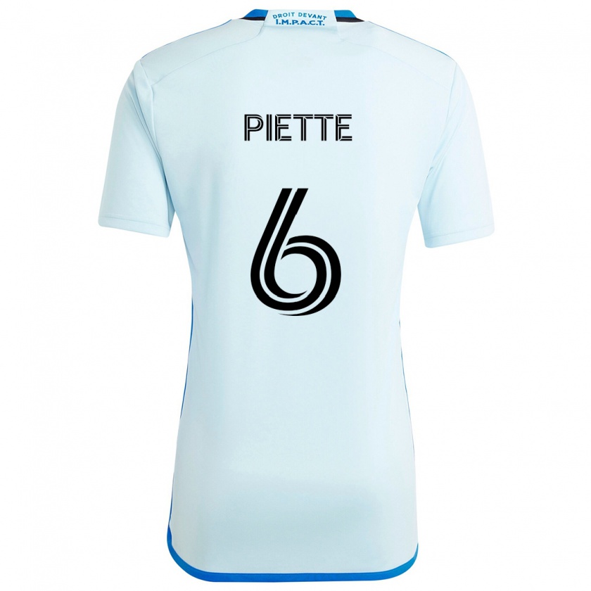 Kandiny Enfant Maillot Samuel Piette #6 Glace Bleue Tenues Extérieur 2024/25 T-Shirt