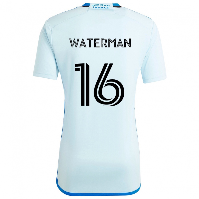 Kandiny Enfant Maillot Joel Waterman #16 Glace Bleue Tenues Extérieur 2024/25 T-Shirt