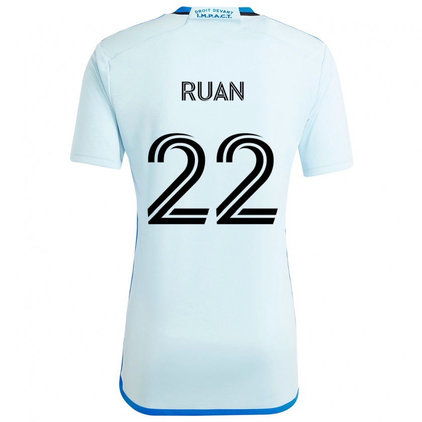 Kandiny Enfant Maillot Ruan #22 Glace Bleue Tenues Extérieur 2024/25 T-Shirt