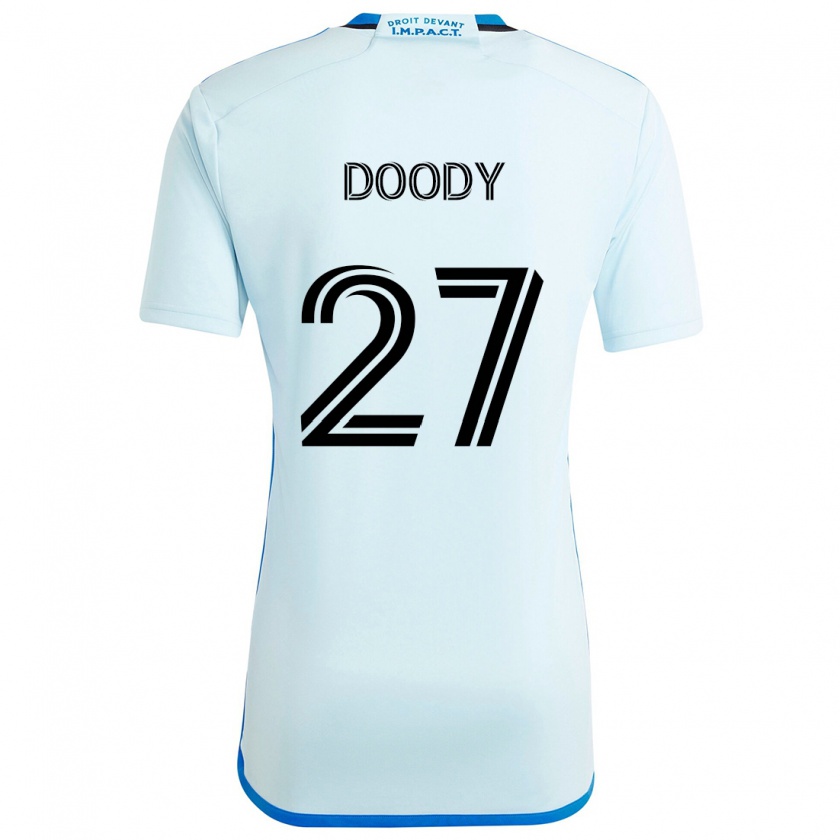 Kandiny Enfant Maillot Grayson Doody #27 Glace Bleue Tenues Extérieur 2024/25 T-Shirt