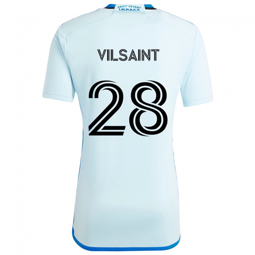 Kandiny Enfant Maillot Jules-Anthony Vilsaint #28 Glace Bleue Tenues Extérieur 2024/25 T-Shirt