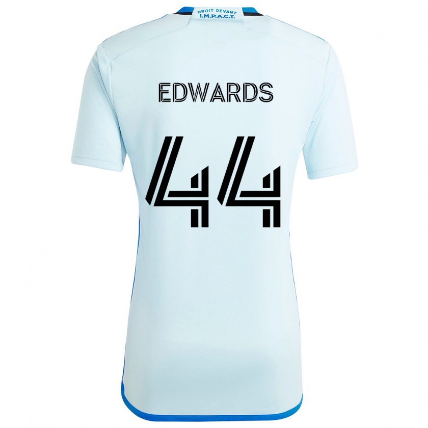 Kandiny Enfant Maillot Raheem Edwards #44 Glace Bleue Tenues Extérieur 2024/25 T-Shirt