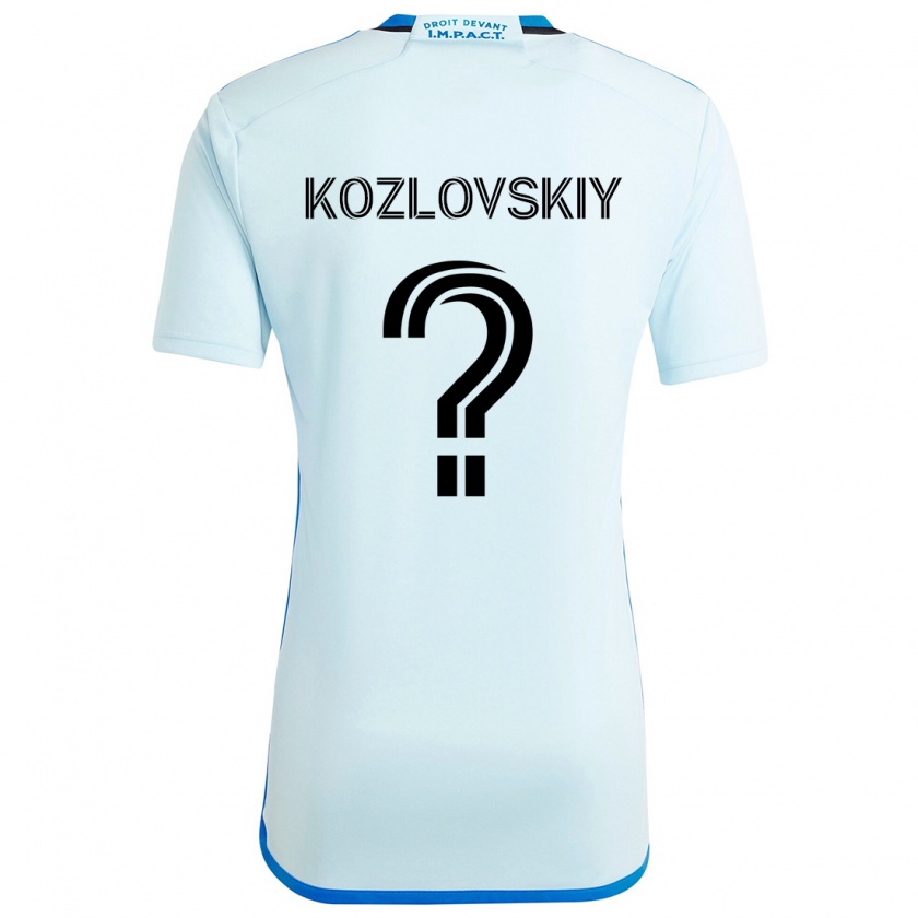 Kandiny Enfant Maillot Sergei Kozlovskiy #0 Glace Bleue Tenues Extérieur 2024/25 T-Shirt