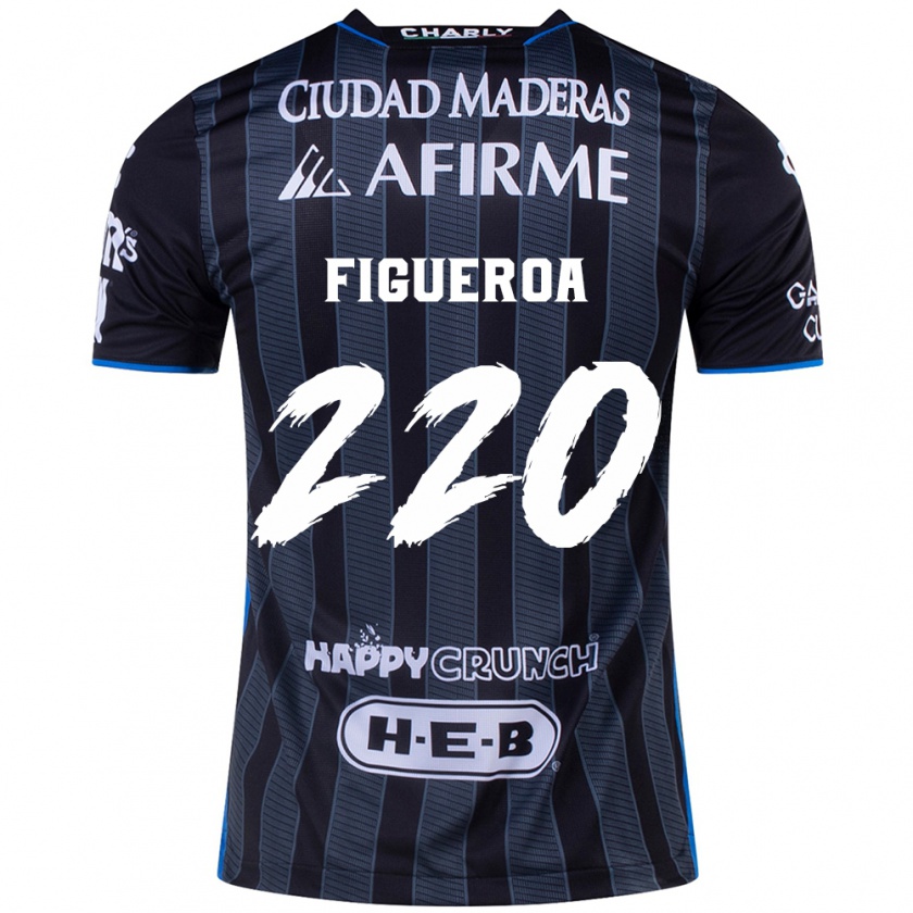 Kandiny Enfant Maillot Christopher Figueroa #220 Blanc Noir Tenues Extérieur 2024/25 T-Shirt