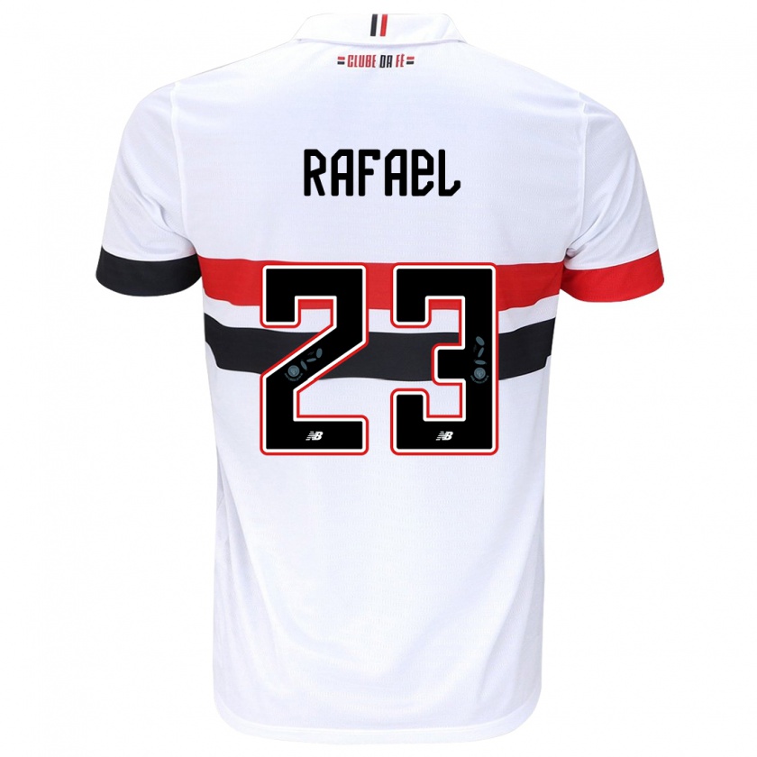 Kandiny Homme Maillot Rafael #23 Blanc Rouge Noir Tenues Domicile 2024/25 T-Shirt