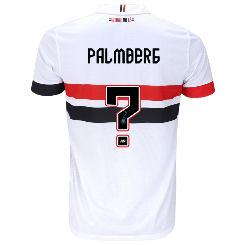 Kandiny Homme Maillot Palmberg #0 Blanc Rouge Noir Tenues Domicile 2024/25 T-Shirt