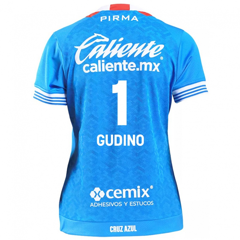 Kandiny Homme Maillot Andrés Gudiño #1 Bleu Ciel Tenues Domicile 2024/25 T-Shirt