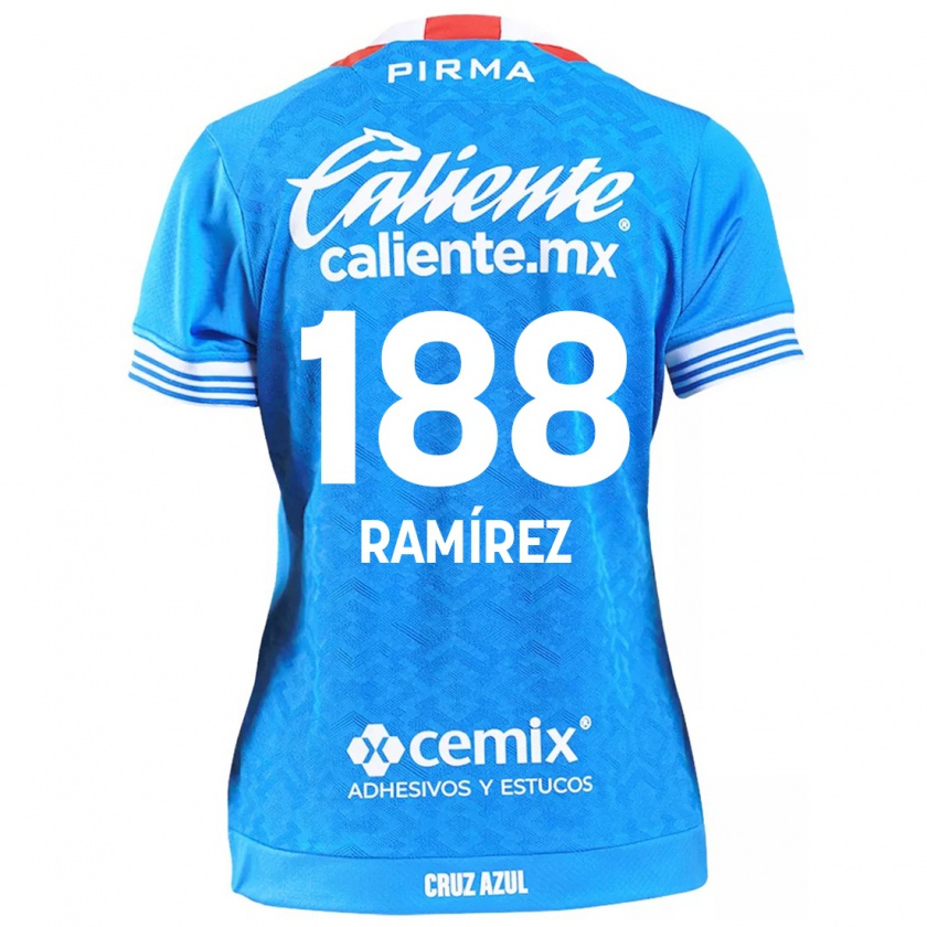 Kandiny Homme Maillot Diego Ramírez #188 Bleu Ciel Tenues Domicile 2024/25 T-Shirt