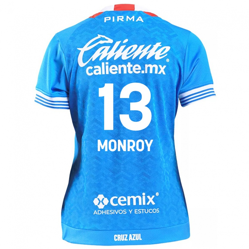 Kandiny Homme Maillot Daniela Monroy #13 Bleu Ciel Tenues Domicile 2024/25 T-Shirt