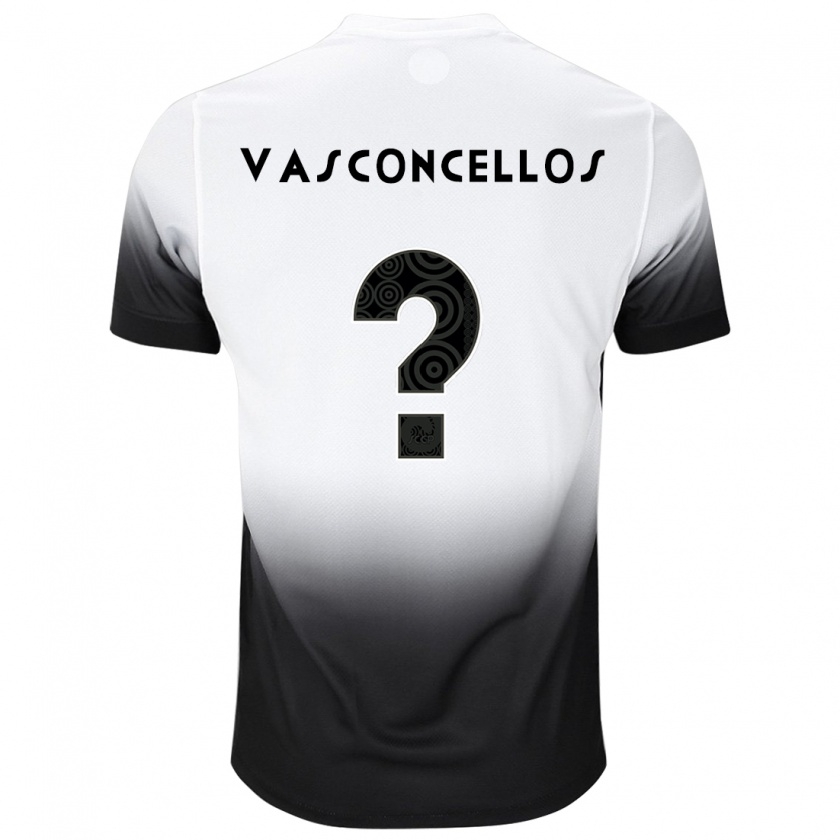 Kandiny Homme Maillot Cauã Vasconcellos #0 Blanc Noir Tenues Domicile 2024/25 T-Shirt